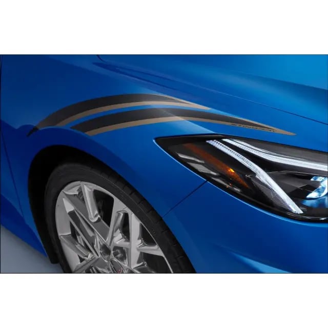 Front Fender Hash Marks in Carbon Flash Metallic with Tech Bronze Accent [C8 Corvette Stingray]