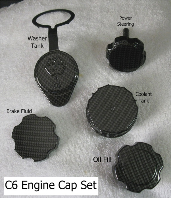 C7 Corvette Stingray Carbon Fiber Finish Engine Cap Set