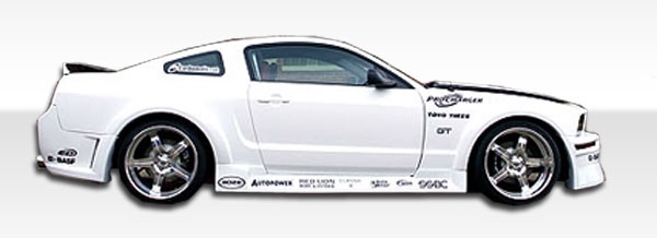 2005-2014 Ford Mustang Duraflex Circuit Wide Body Side Skirts Rocker Panels - 2