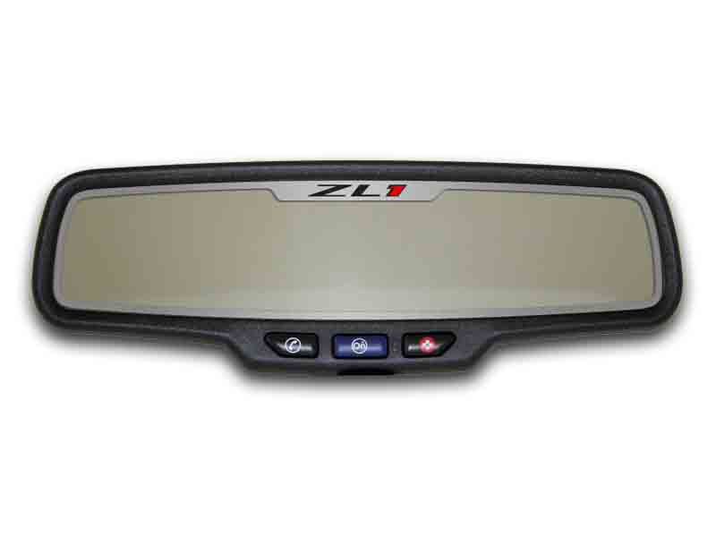 2012-2013 Camaro ZL1 Mirror Trim Rear View Satin "ZL1" Style Rectangle, Fits 2012-2013 Coupe and Convertible