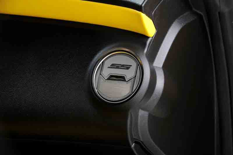 2010-2015 Camaro A/C Vent Duct Covers Deluxe "SS" Round Outer 8pc Solid Yellow, ; Fits all 10-15 Coupe/Convertible Camaros