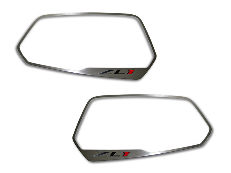 2012-2013 Camaro ZL1 Mirror Trim Side View Satin ZL1 Style 2pc, ; Fits all 2010-2013 Coupe and Convertible