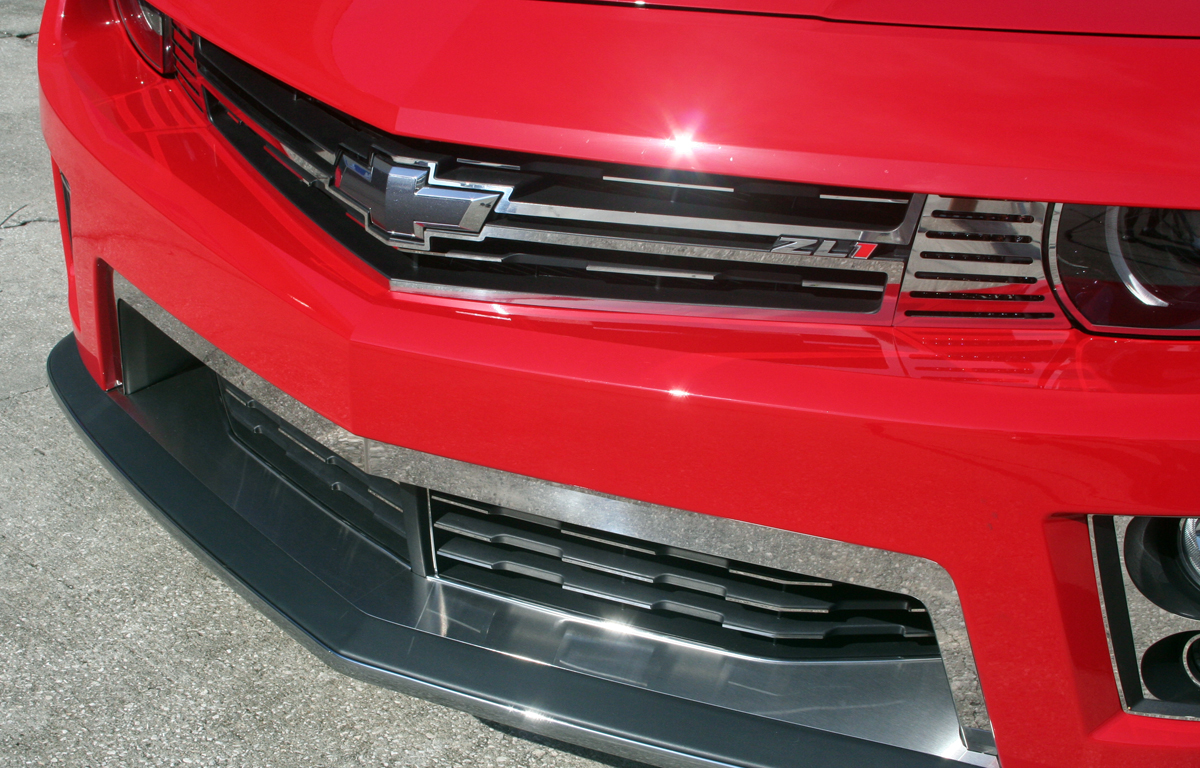 2012-2013 Camaro ZL1 Upper Valance Polished Lower Grille, ; Fits all 2012-2013 Camaro ZL1 only