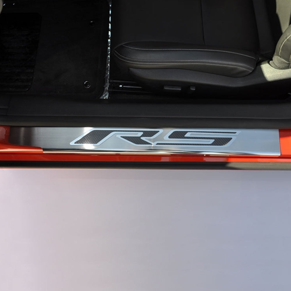 Camaro 2010-2015 Door Sill Plates - Brushed-Polished Stainless Steel "RS"