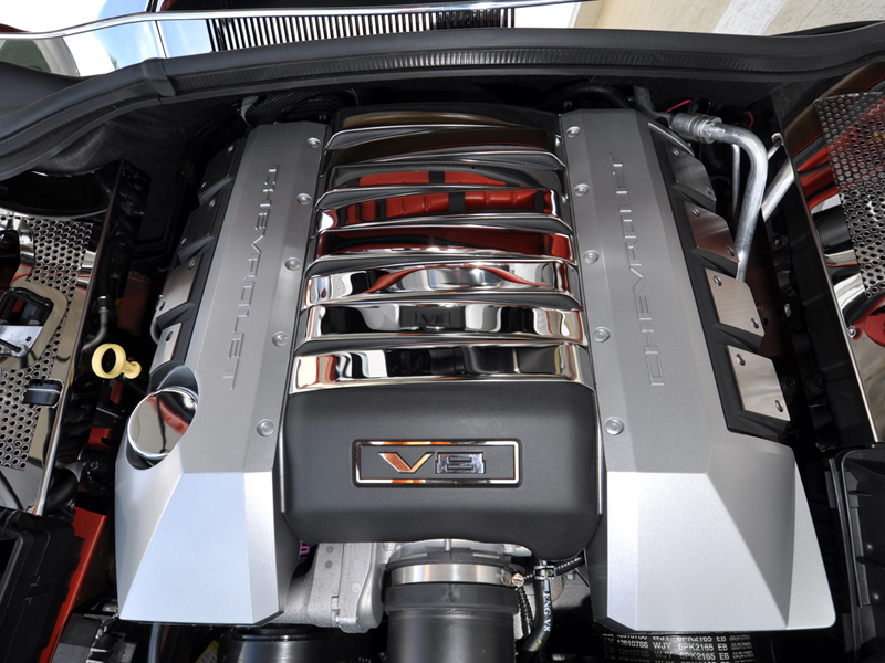 2010-2015 Camaro SS with FACTORY Shroud Factory Shroud Trim Polished Plenum Kit 8pc, ; Fits all 2010-2015 SS Coupe and Conv