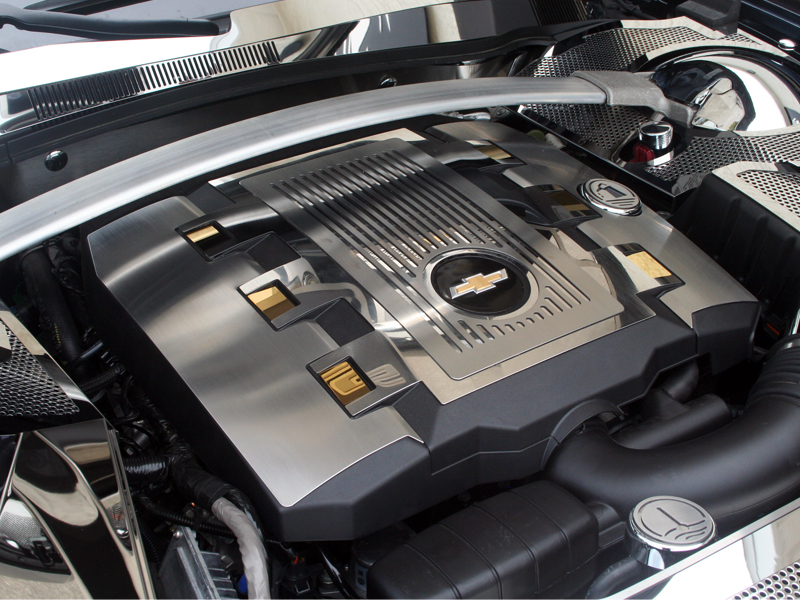 2010-2015 Camaro V6 Polished Engine Shroud Dress Up Kit 10pc V6 ONLY, ; Fits all 2010-2015 V6 Coupe and Conv