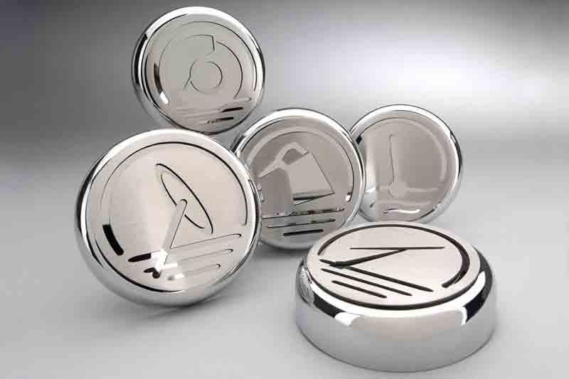 2010-2015 Camaro V6 Cap Cover Set  Executive Series Automatic 5pc, Triple chrome plated with a stainless steel
