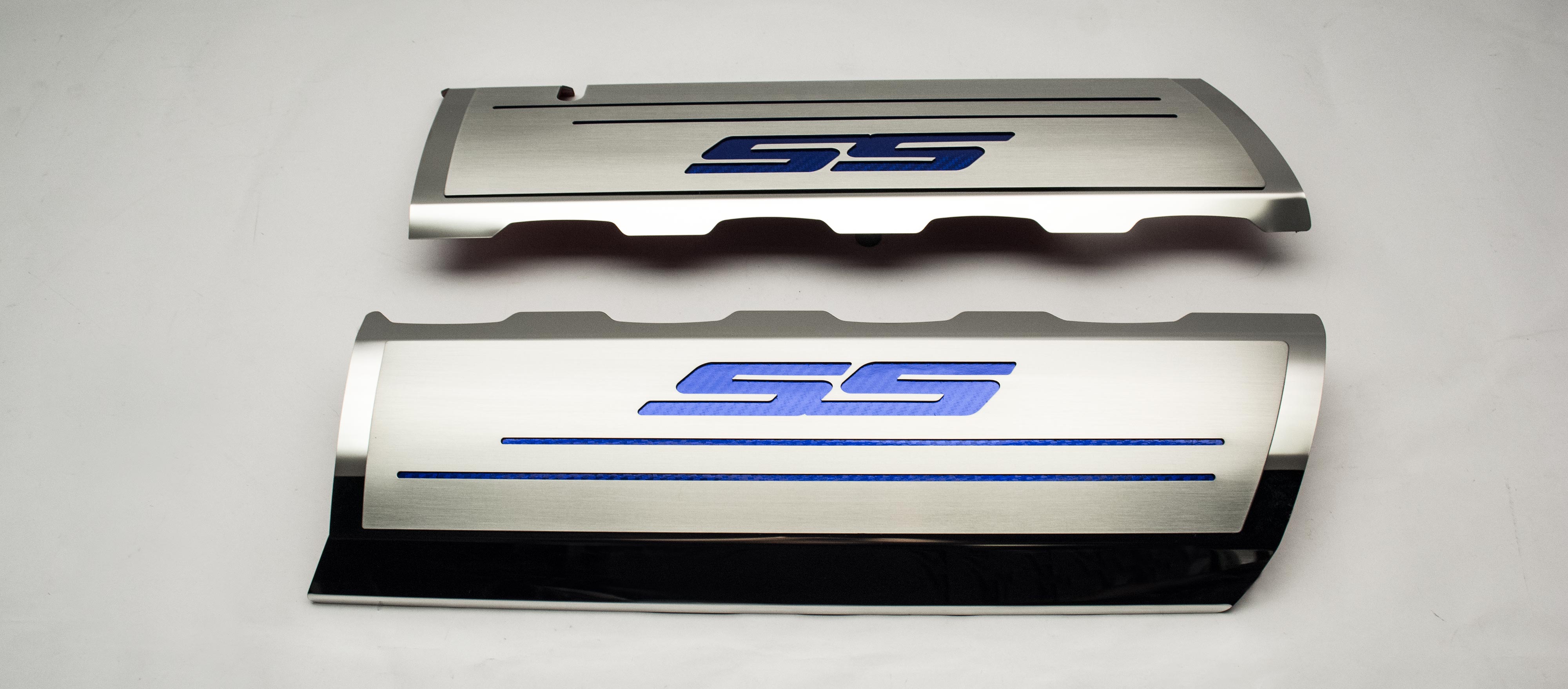 2016-2019 Chevrolet Camaro, Fuel Rail Cover Top Plate Satin Top Plate  ''SS Style''  White Carbon Fiber