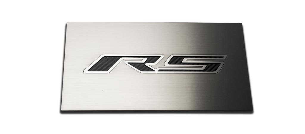 2016-2019 Chevrolet Camaro, Fuse Box Cover RS Top Plate Synergy Green Satin Stainless Top Plate w/ Polished RS