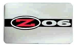 C5 Z06 Corvette Rear Exhaust Dress Up Plate, Polished Stainless Steel, Small 7.5" x 4.5"