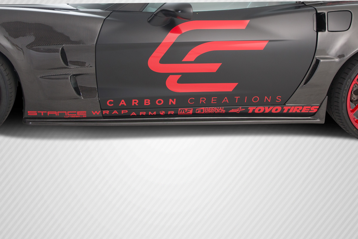2005-2013 Chevrolet Corvette C6 Carbon Creations ZR Edition Side Skirts Rocker P