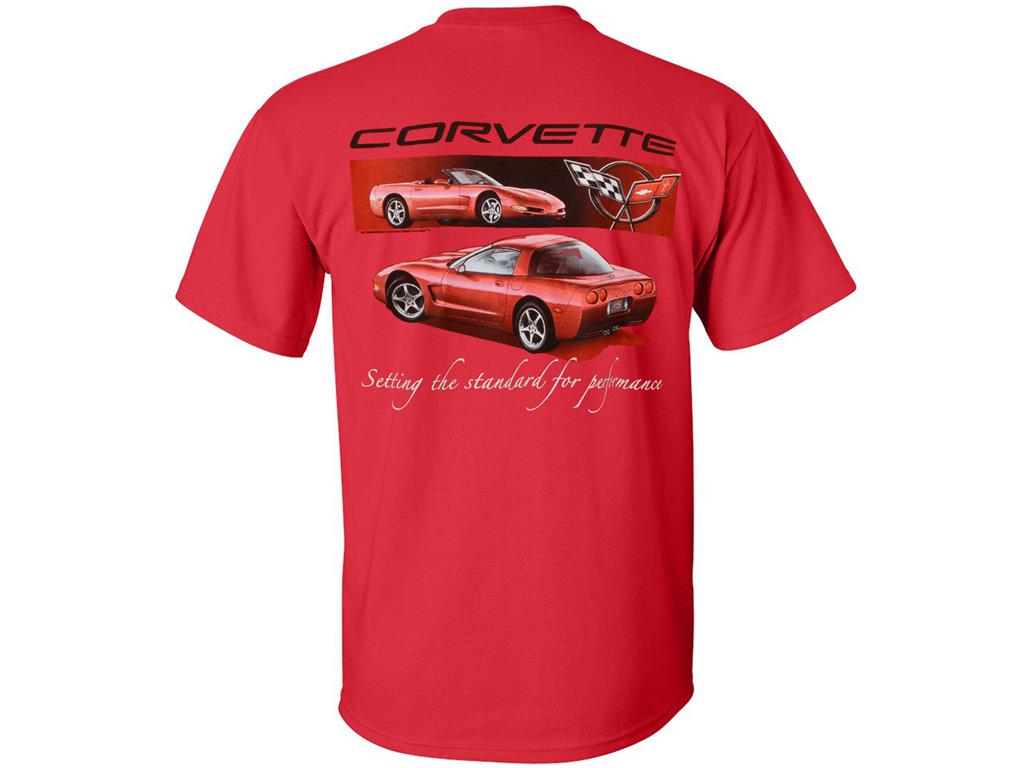 T-Shirt C5 Corvette Setting the Standard for Performance - Red