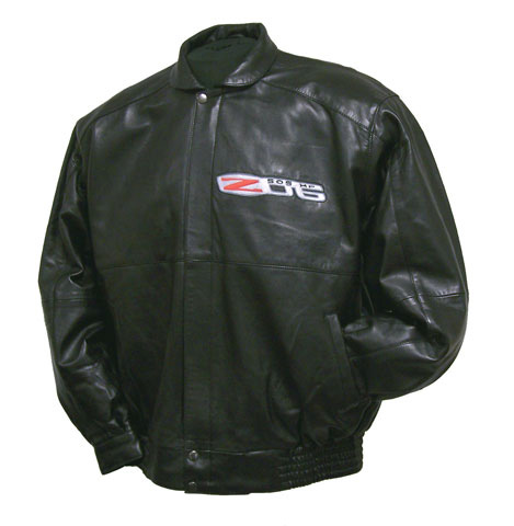 Corvette Z06 Logo Mens Lambskin Leather Jacket