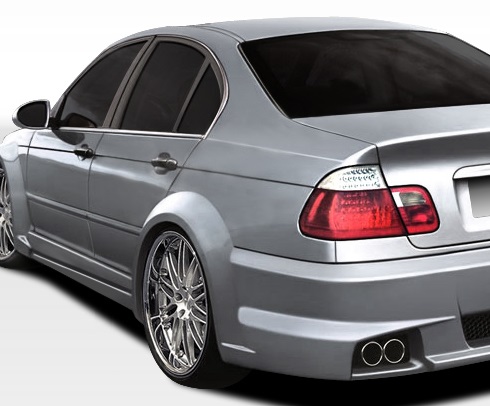 1999-2005 BMW 3 Series E46 4DR Duraflex I-Design Wide Body Rear Fender Flares - 1999-2005 BMW 3 Series E46 4DR Duraflex I-Design Wide Body Rear Fender Flares -
