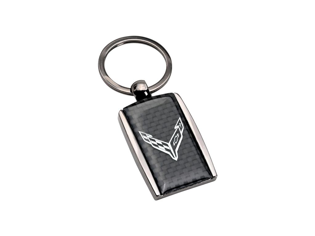 2020-2024 Carbon Fiber Key Ring with C8 Logo