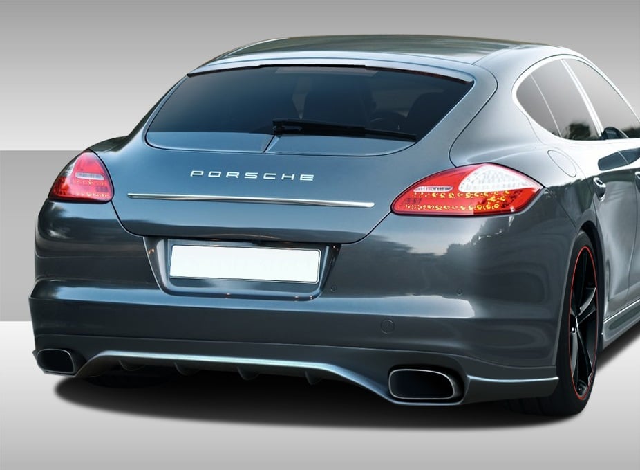 2010-2013 Porsche Panamera Eros Version 2 Rear Lip Under Spoiler Air Dam - 1 Pie
