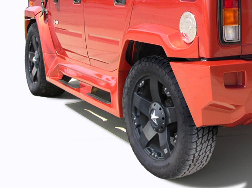 2003-2009 Hummer H2 Couture Polyurethane Vortex Wide Body Rear Fender Flares - 2