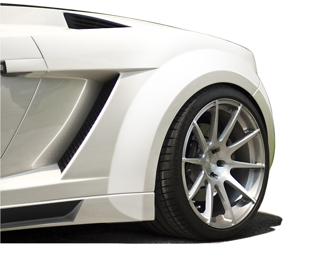 2004-2008 Lamborghini Gallardo AF-1 Wide Body Rear Fender Flares ( GFK ) - 2 Pie