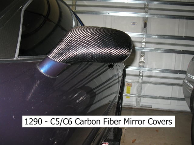 C5 Corvette Real Carbon Fiber Mirror Covers - Pair, Fits all Models