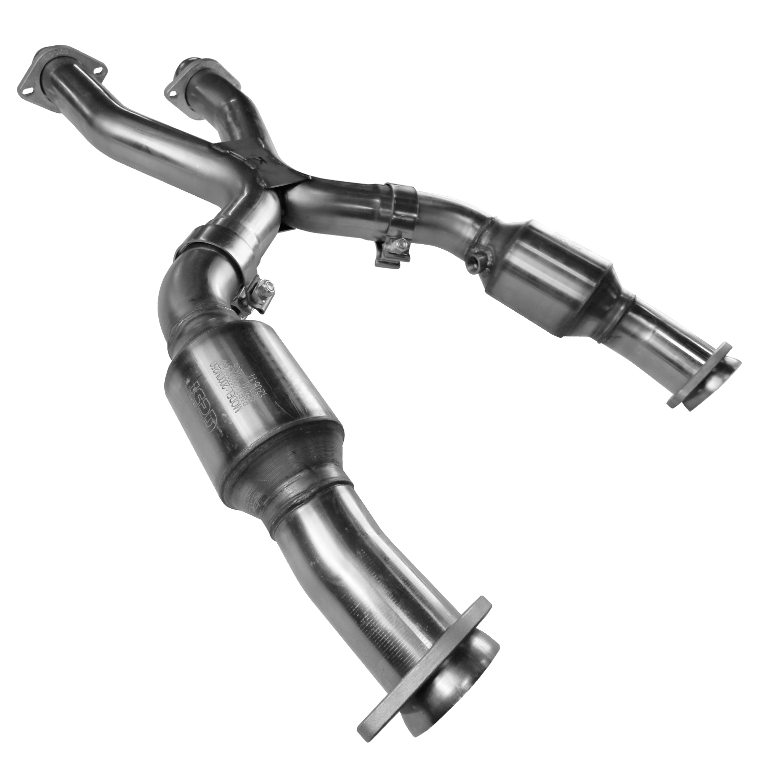 Off Road X-Pipe 2.5" Inlet x 2.5 OEM Outlet Catted Steel 99-04 Mustang GT and Cobra 4.6L 2V/4V