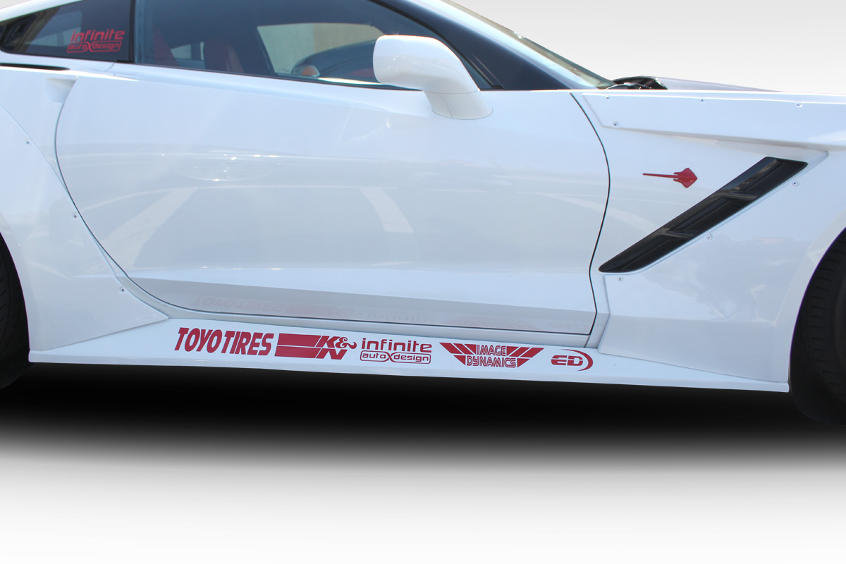 2014-2019 Chevrolet Corvette C7 Duraflex Gran Veloce Wide Body Side Skirts- 2 Pi