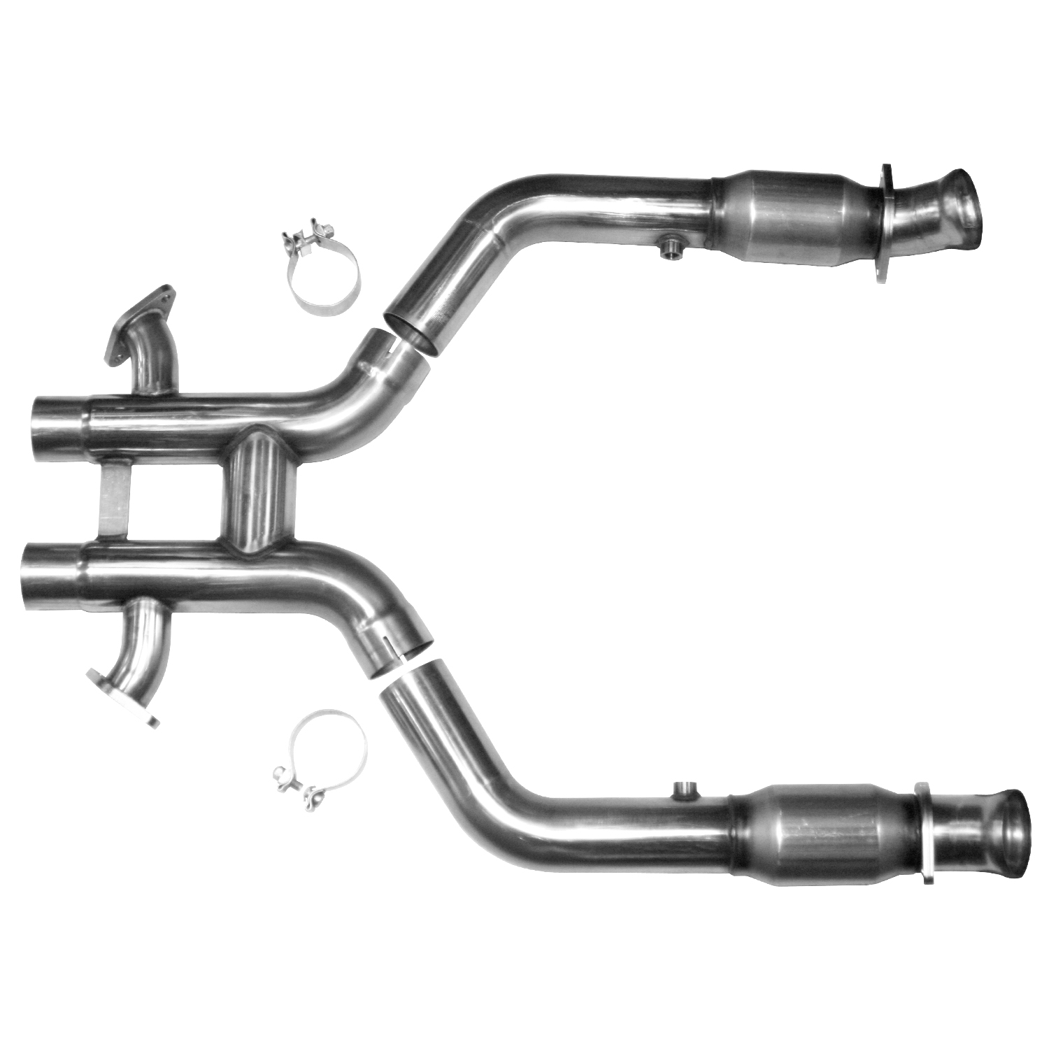 Catted H-Pipe 3" Inlet x 2.75" OEM Outlet Incl. Side Pipe Connections 12-13 Mustang GT 5.0L 4V 302 Boss Edition