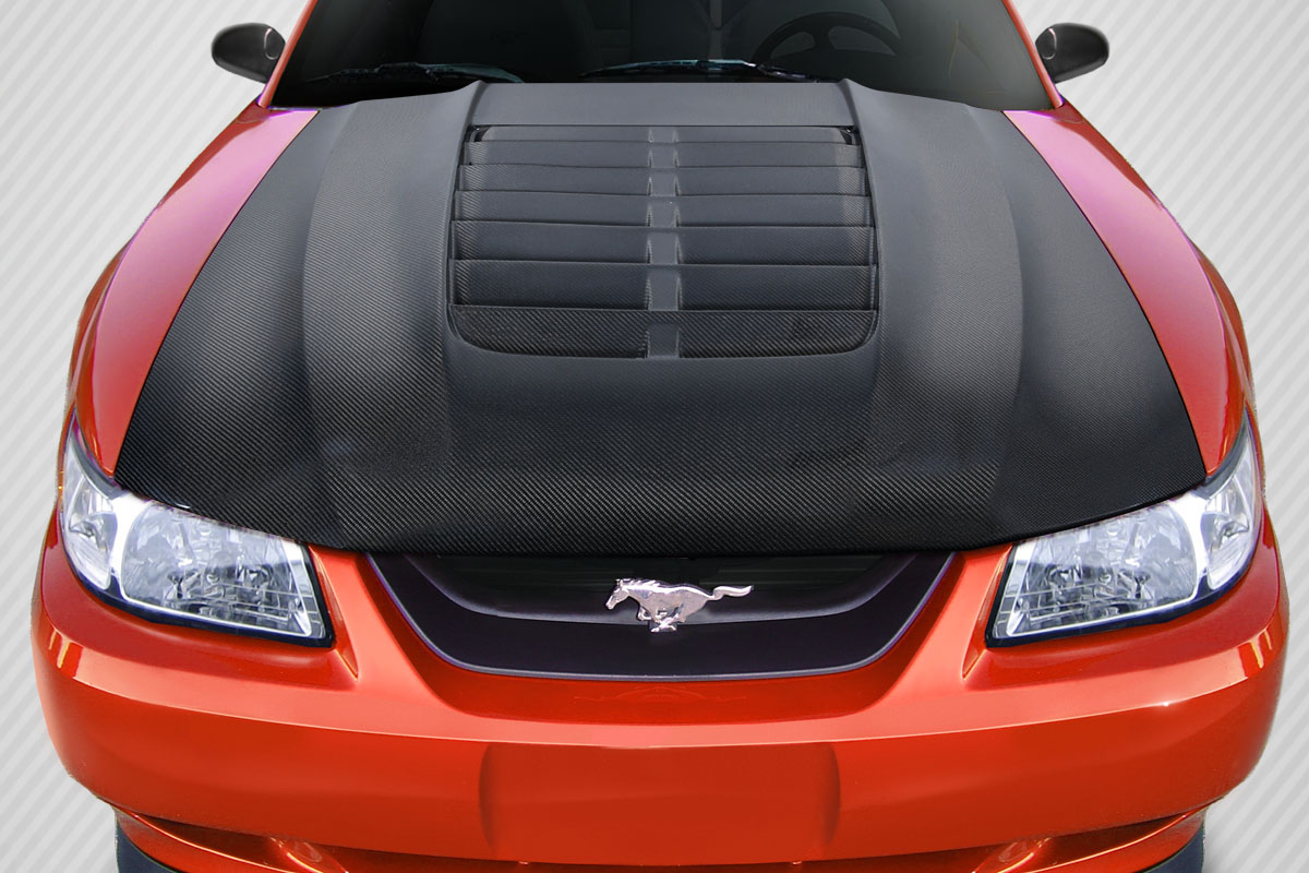 1999-2004 Ford Mustang Carbon Creations GT500 V2 Hood - 1 Piece