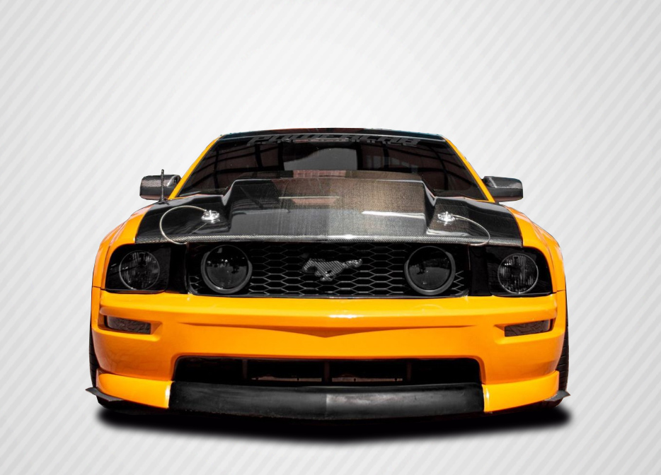 2005-2009 Ford Mustang Carbon Creations 2.5 Inch Cowl Hood - 1 Piece