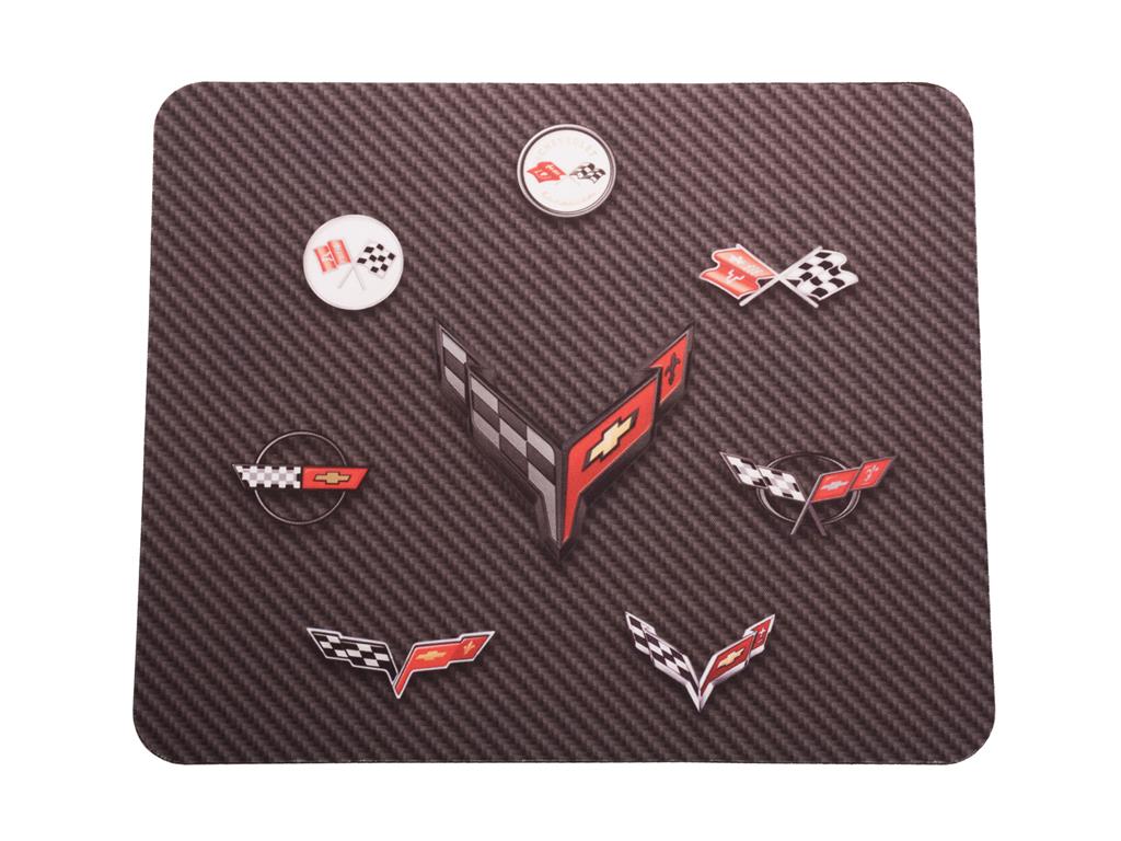 Mouse Pad 8 Corvette Generation Emblems