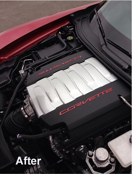 2014 C7 Corvette Stingray Painted Engine Plenum Cover Overlay