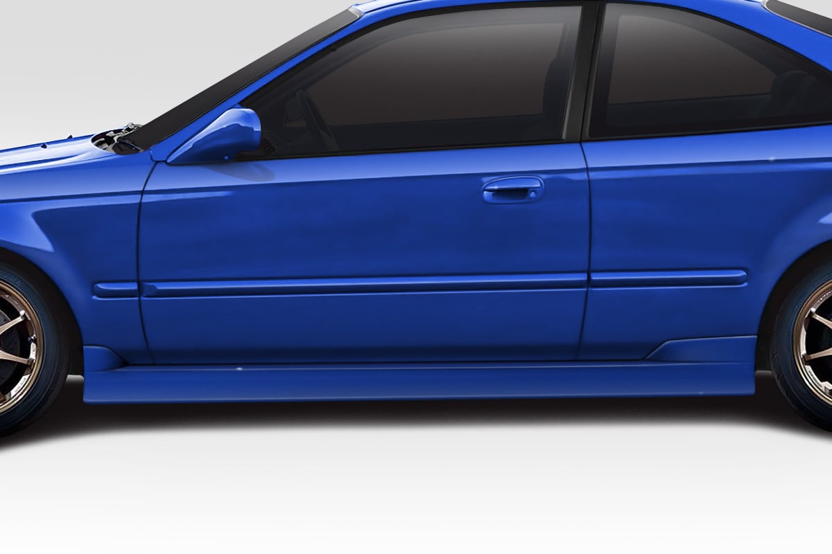 1996-2000 Honda Civic 2DR / HB Duraflex C Speed Side Skirts Rocker Panels - 2 Pi