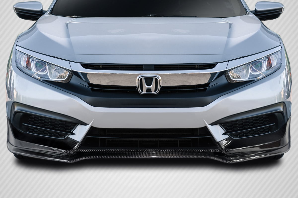 2016-2018 Honda Civic 2DR 4DR Carbon Creations Type M Front Lip Under Spoiler -