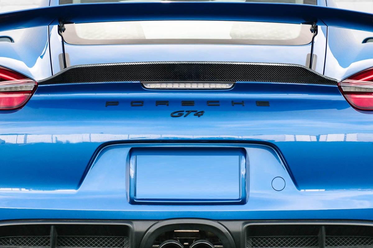 2014-2016 Porsche Cayman Carbon Creations GT4 Look Ducktail Rear Wing Spoiler -