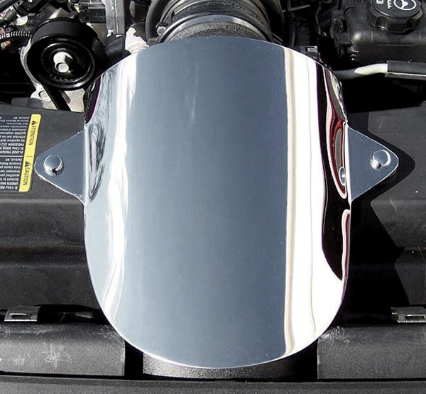 C6 Corvette Air Bridge Cover, Polished Stainless Steel, 2005-2007