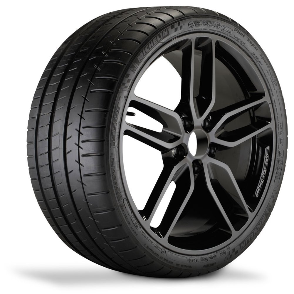 2014 C7 Corvette - Black GM Z51 Split Spoke Wheels, Front 19" x 8.5" Each