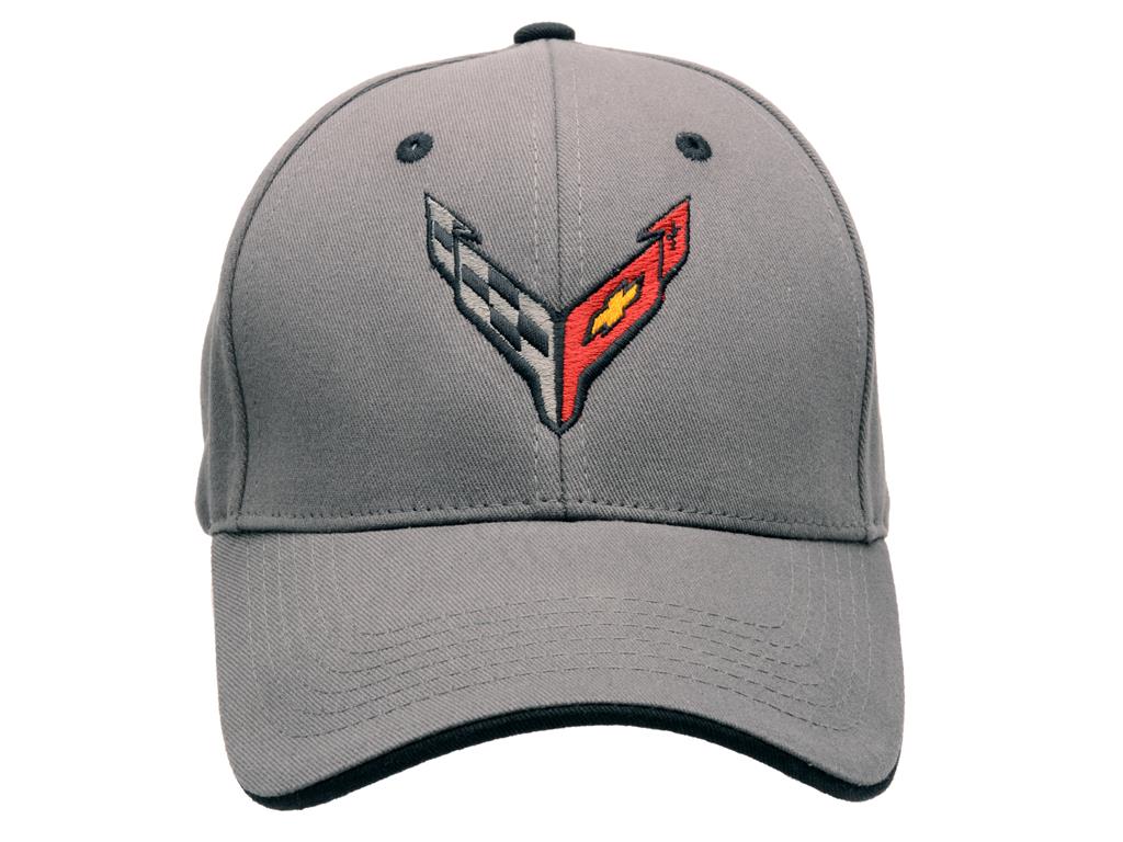 C8 Corvette, Gray Heritage Hat, Cap