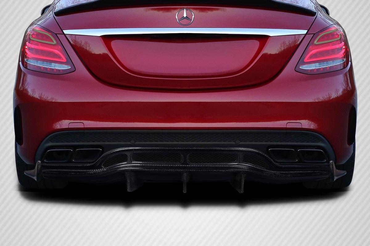 2015-2020 Mercedes C Class W205 Carbon Creations Weaver Sport Rear Diffuser - 3