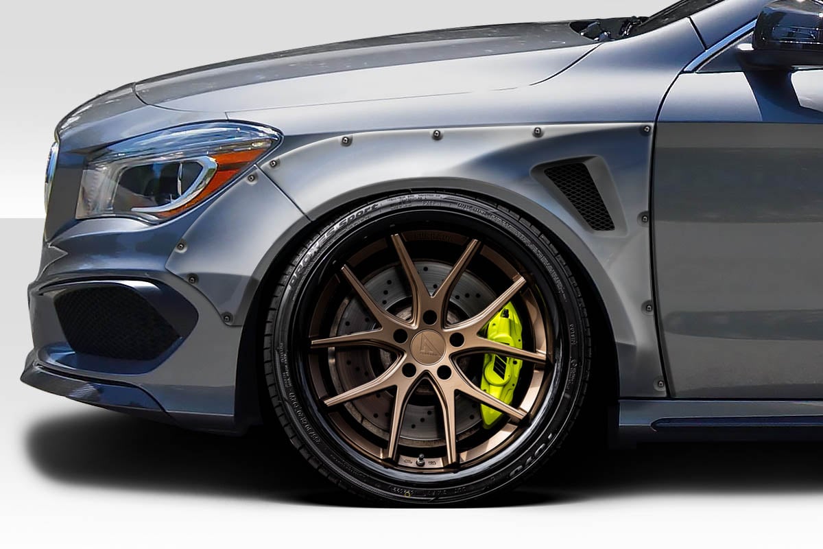 2014-2015 Mercedes CLA Class C117 CLA45 Duraflex Facta Front Fender Flares - 4 P 2014-2015 Mercedes CLA Class C117 CLA45 Duraflex Facta Front Fender Flares - 4 P