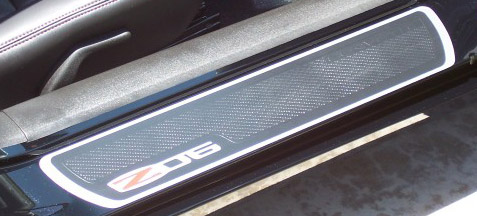 C6 Corvette Door Sill Protectors, Clear or Black