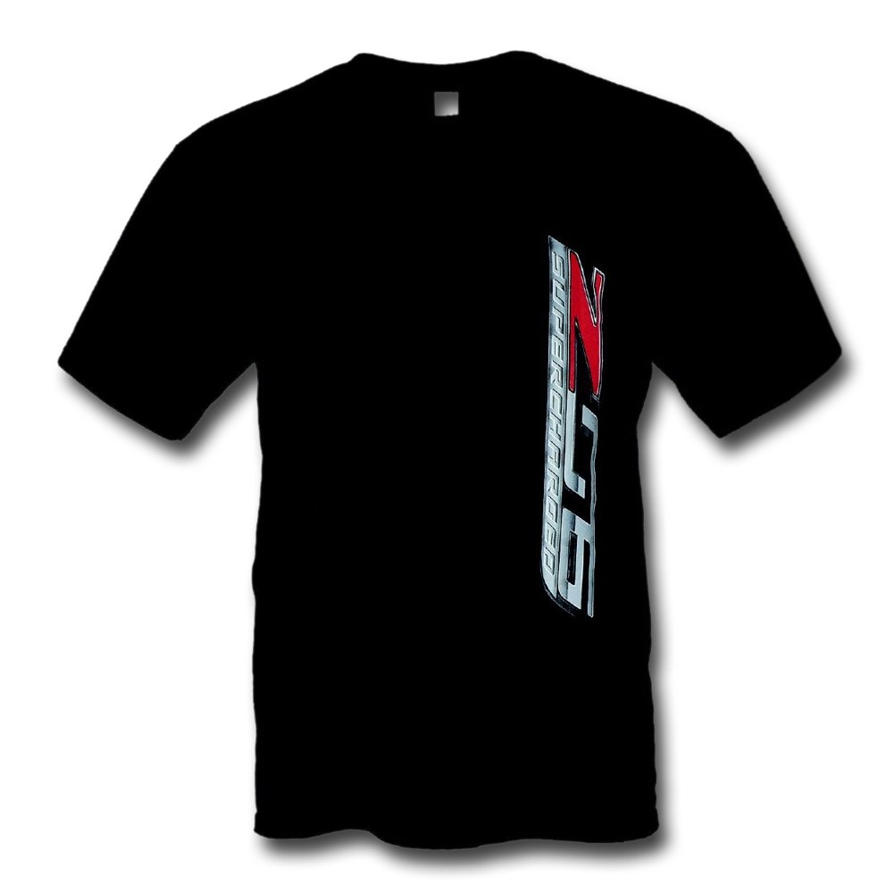 C7 Corvette Stingray Supercharged Vertical Z06 T-shirt : Black