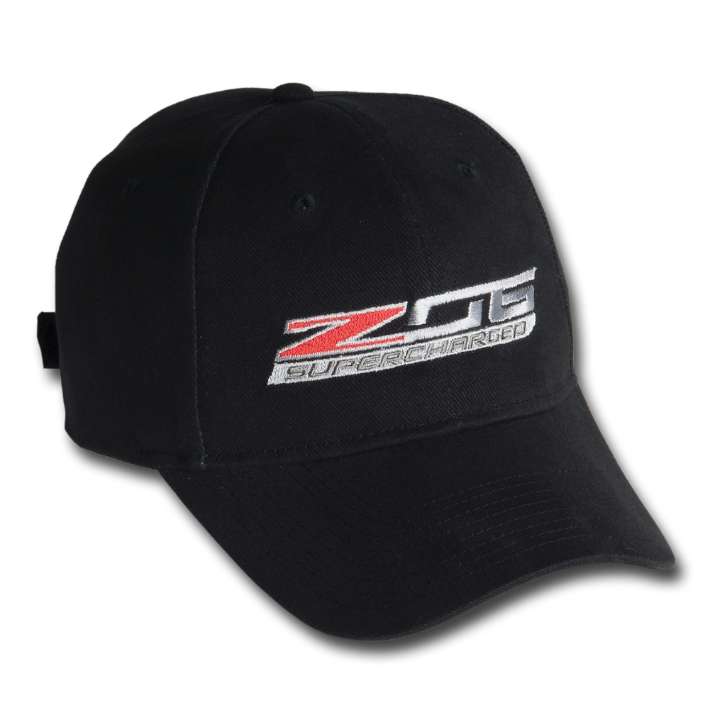 C7 Corvette Stingray - Z06 Supercharged Logo Cap / Hat : Black