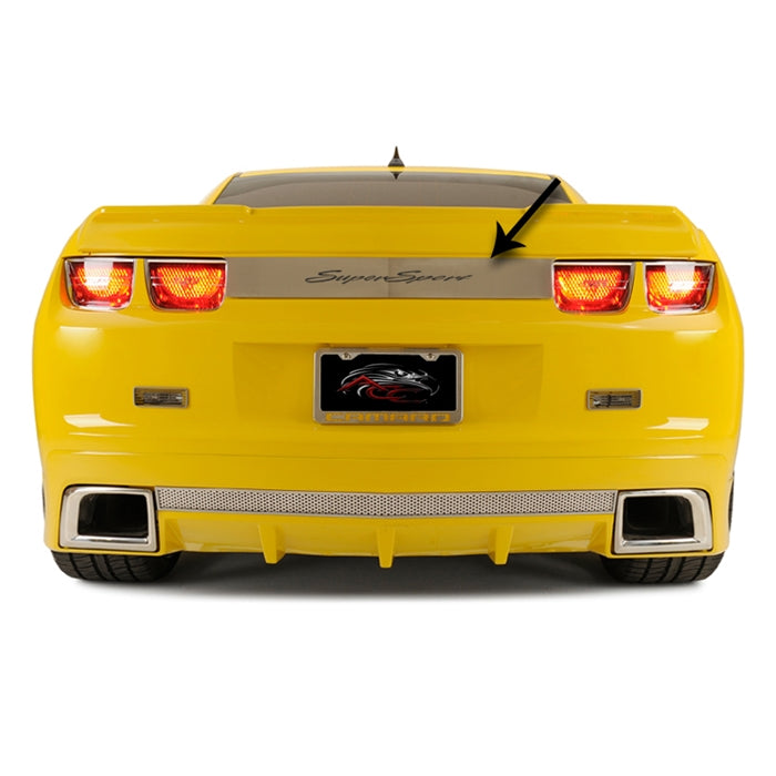 2010-2013 Camaro Trunk Lid Plate w-Laser Etched "Super Sport"