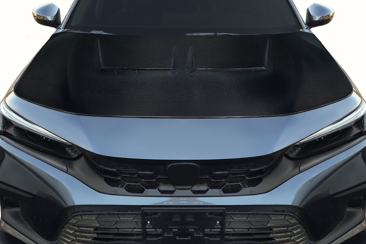 2022-2025 Honda Civic Carbon Creations Kumei Hood - 1 Piece