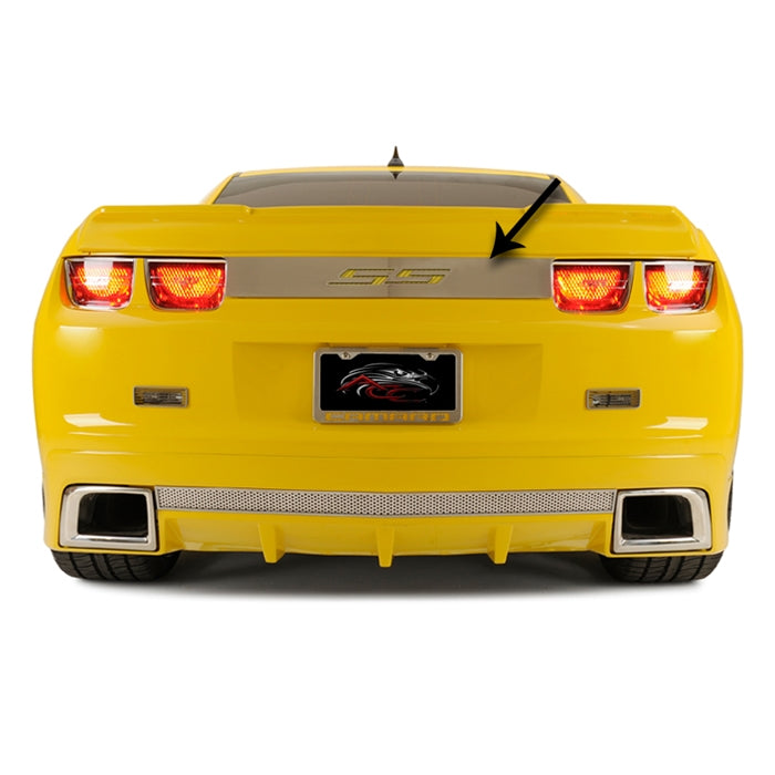 2010-2013 Camaro Trunk Lid Plate w-"SS" Carbon Fiber inlay(Brushed)