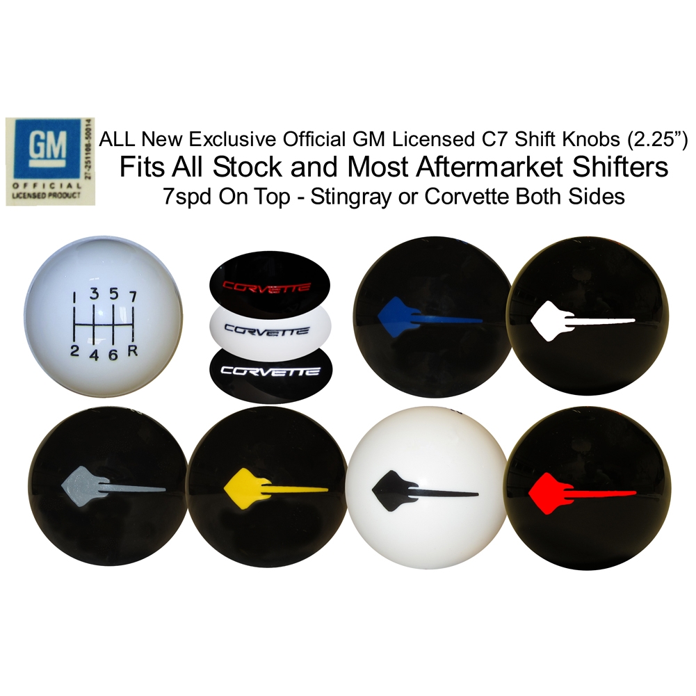 C7 Corvette Stingray - 7 Speed Shift Knob : Assorted Colors and Styles