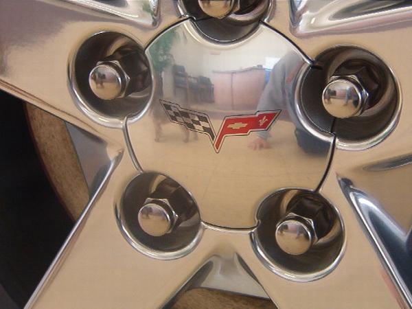 2005-13 C6 Corvette Wheel Center Cap Decal Set of 4, 2 5/8"