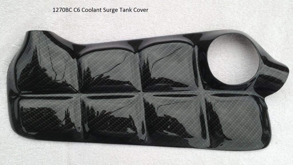 C6 Corvette Black Carbon Fiber and other Styles, Coolant Surge Tank Cover, 2005-2013 All
