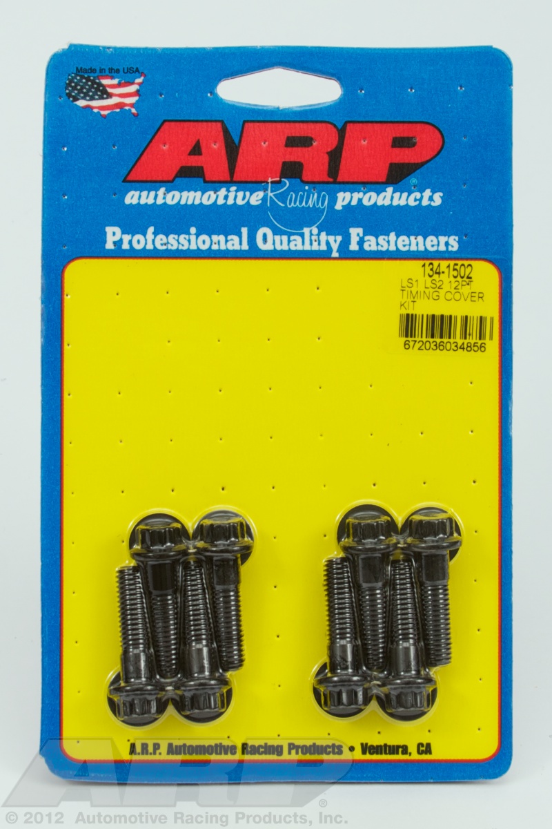 ARP Timing Cover Bolt Kit LS1/LS2,12pt, Black Oxide