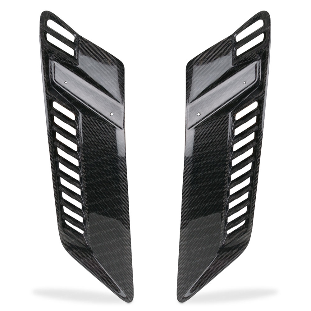 C7 Corvette Z06 WCC Front Carbon Fiber Fender Vents, without Z06 Emblems, Pair