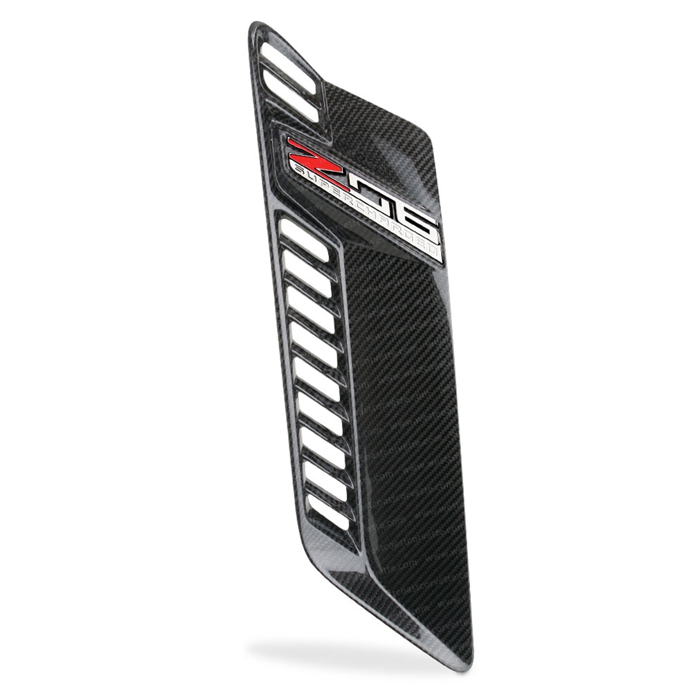 C7 Corvette Z06 WCC Front Carbon Fiber Fender Vents, with Z06 Emblems, Pair